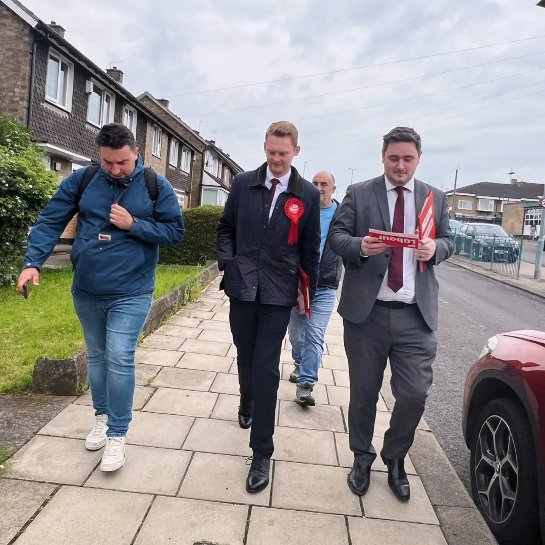 Luke in Easterside with Mayor Chris Cooke