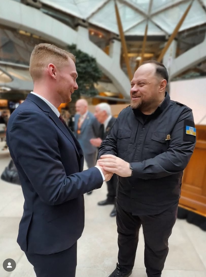 Luke meets Ruslan Stefanchuk, Chair of the Ukraine Parliament