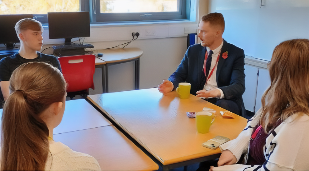 Luke Meets Local Politics Students Ahead of UK Parliament Week