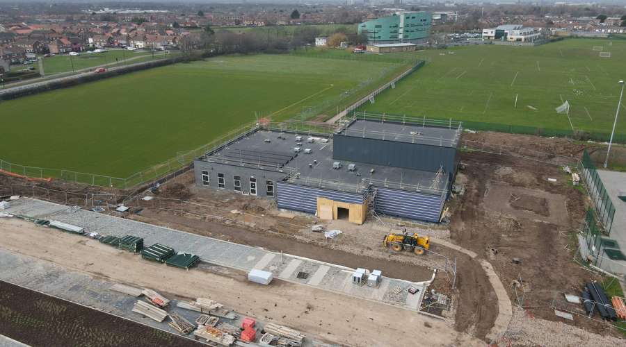 Stunning drone photos show progress on new hub at Southlands site